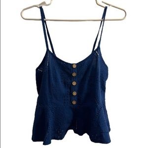 Altar’d state blue crop cami top XS